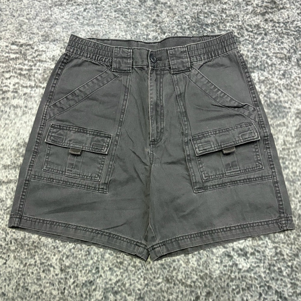 St. John's Bay Cargo Shorts Front Pockets Size 32 Gray Utility Safari Outdoor